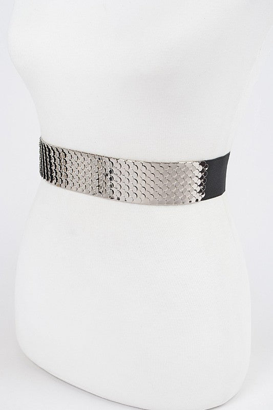 Scale Metal Iconic Elastic Belt