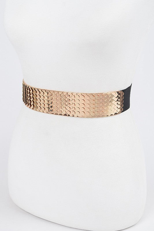 Scale Metal Iconic Elastic Belt