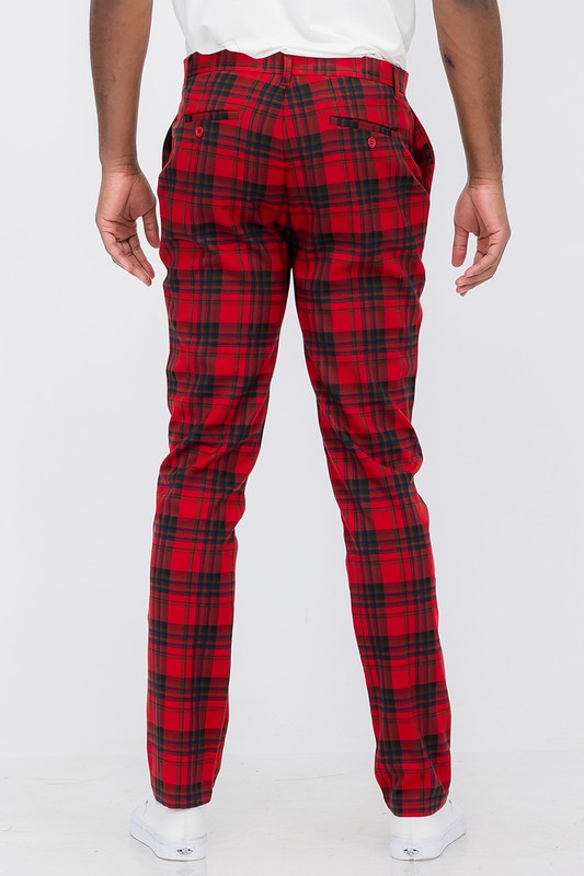 Men's Weiv Plaid Trouser Pants