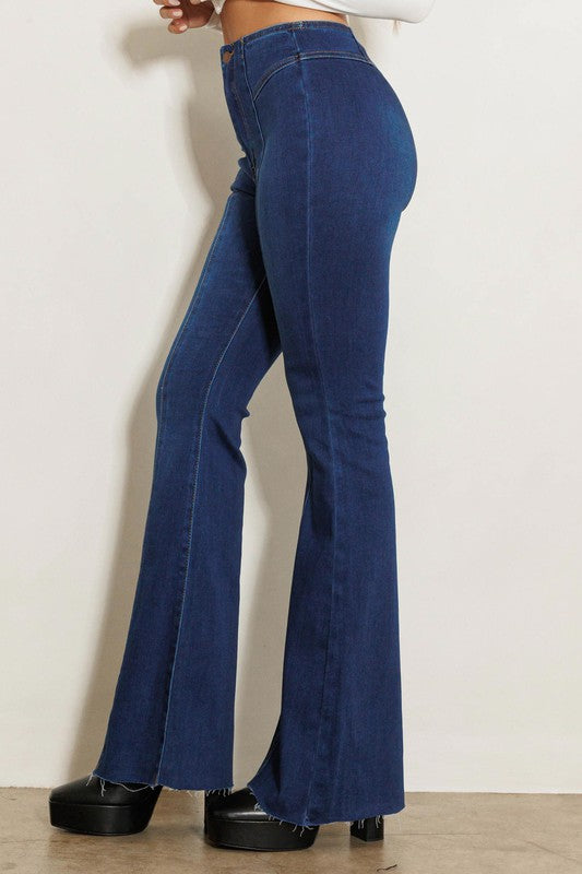 Women's High Waisted Flare Denim Jeans