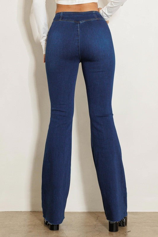 Women's High Waisted Flare Denim Jeans
