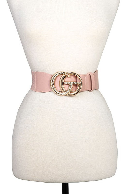 CG Rhinestone Accent Stretch Buckle Belt