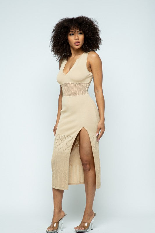 Women's Black Sleeveless Maxi Dress