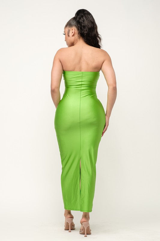 Sleeveless Back Slit Maxi Dress