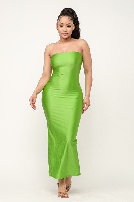 Sleeveless Back Slit Maxi Dress
