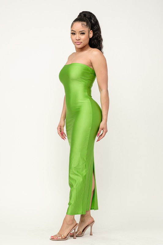 Sleeveless Back Slit Maxi Dress