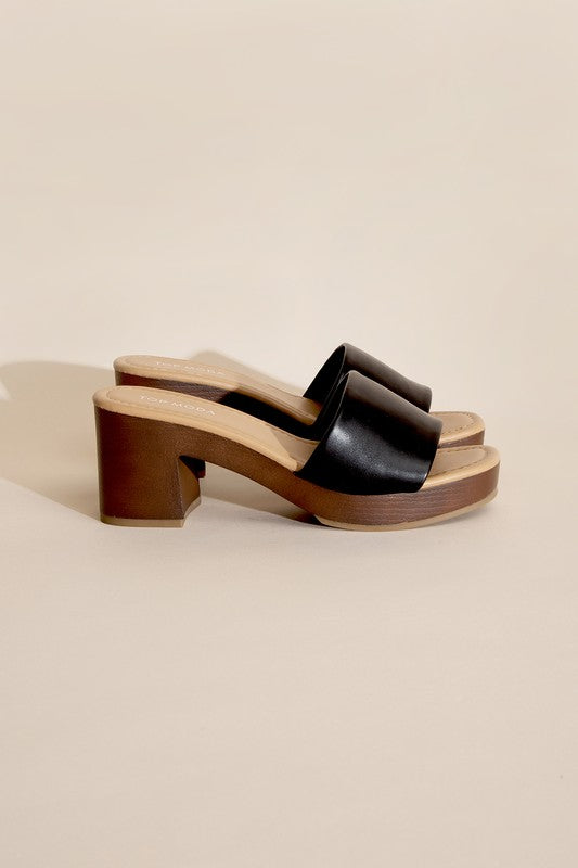Slide Mule Heels Sandals