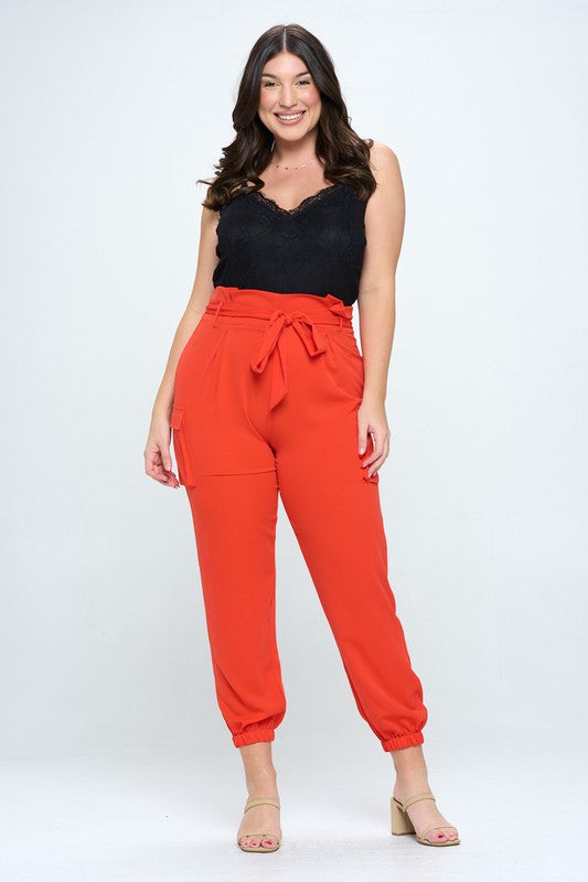 Plus Size Lightweight Cargo Jumpsuit