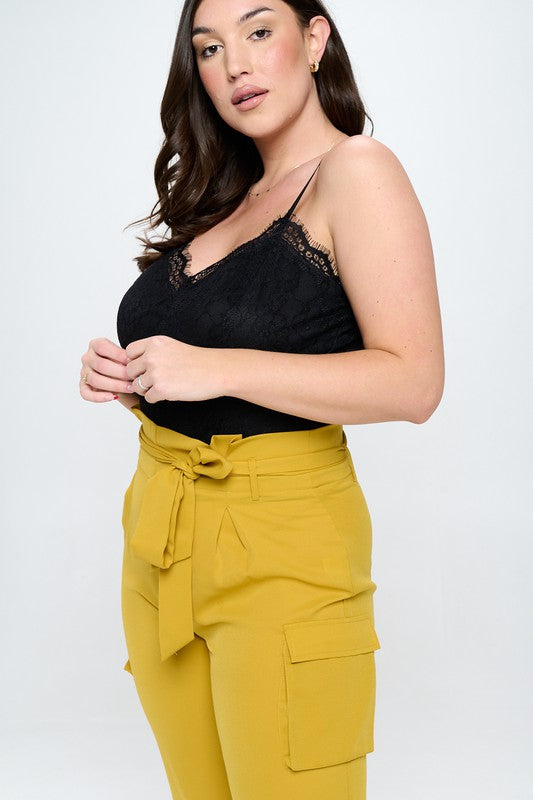 Plus Size Lightweight Cargo Jumpsuit