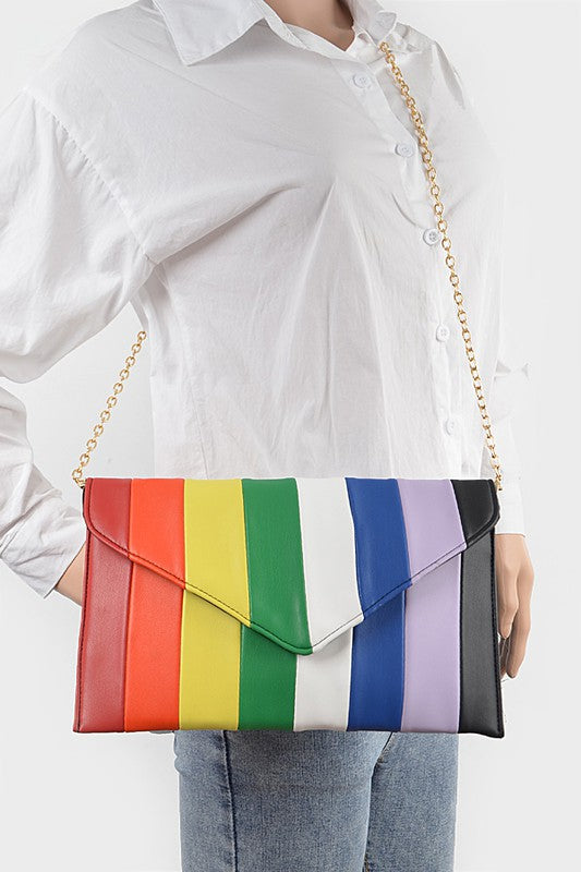 Rainbow Clutch with Chain
