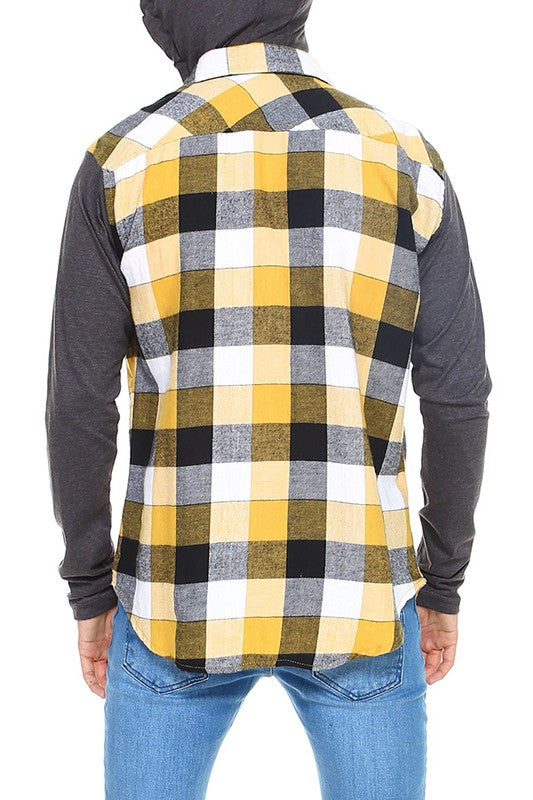 Men's Flannel Shirt Hoodie