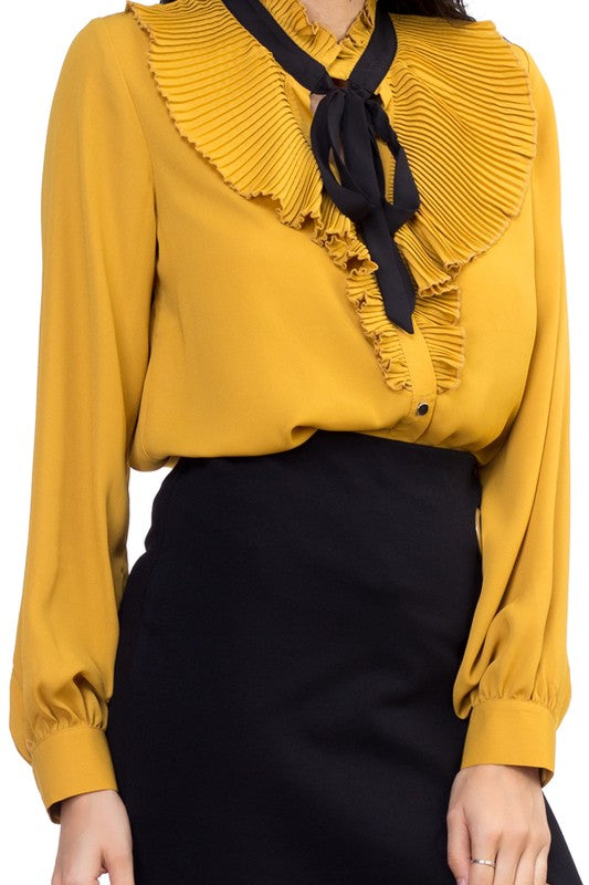 Women's Woven Long Sleeve Blouse