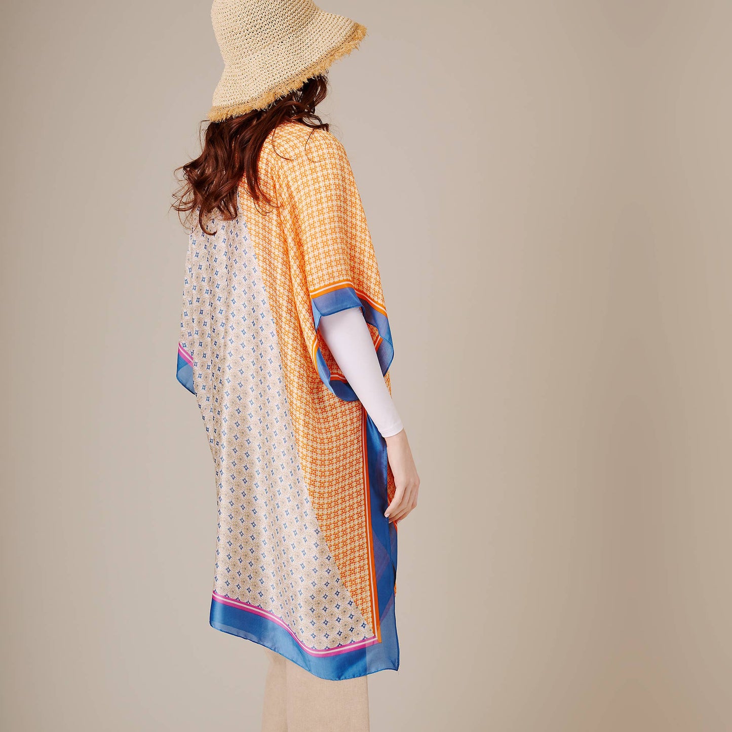 Mosaic Pattern Kimono Top