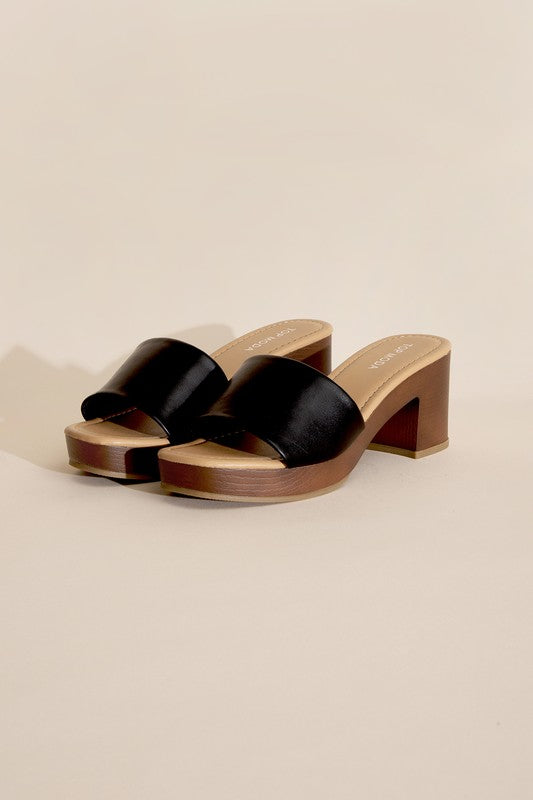 Slide Mule Heels Sandals