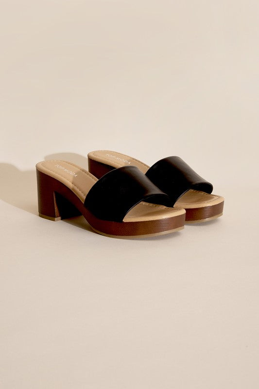 Slide Mule Heels Sandals