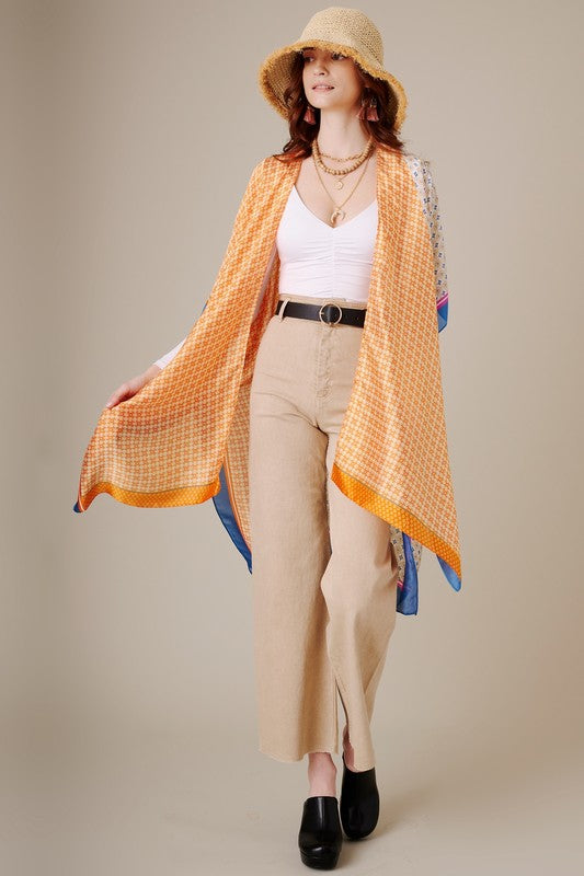 Mosaic Pattern Kimono Top