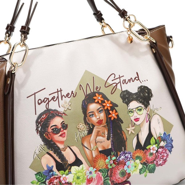 Nicole Lee Together We Stand Tote Handbag