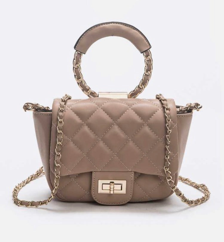 Top Handle Quilted Iconic Shoulder Bag