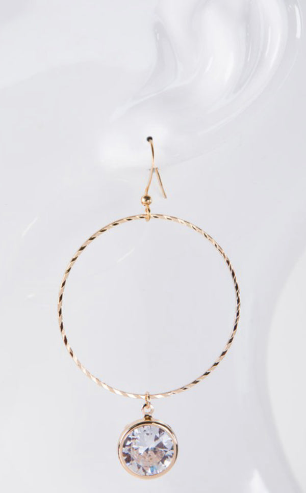 Ring and Crystal Earrings