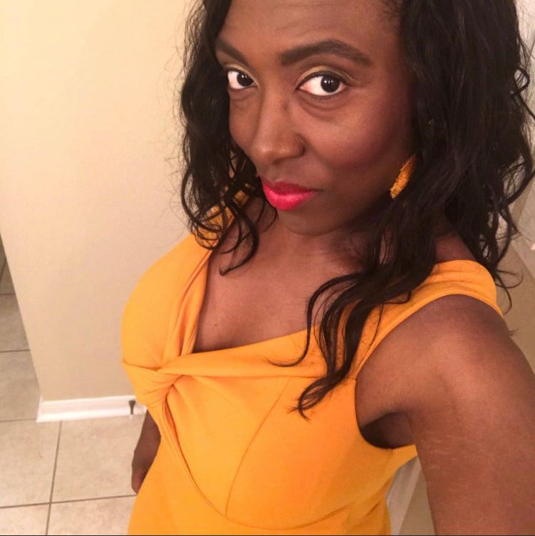 Women's Mustard Bodycon Fitted Dress