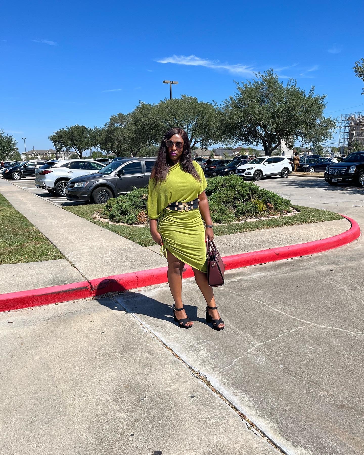 Night Out One-off Shoulder Plus Size Side Ruched Dress