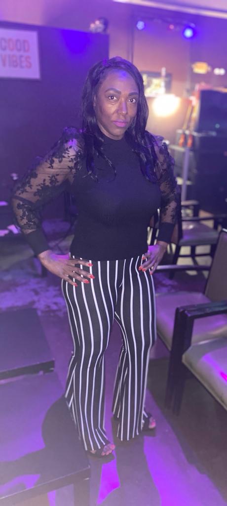 Women's Stripe Flare Pants