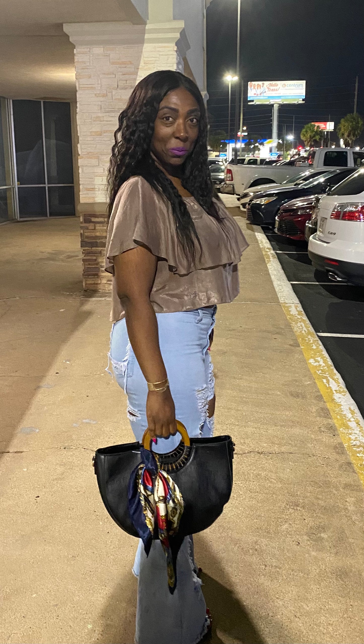 Ripped Flare High Waist Jeans