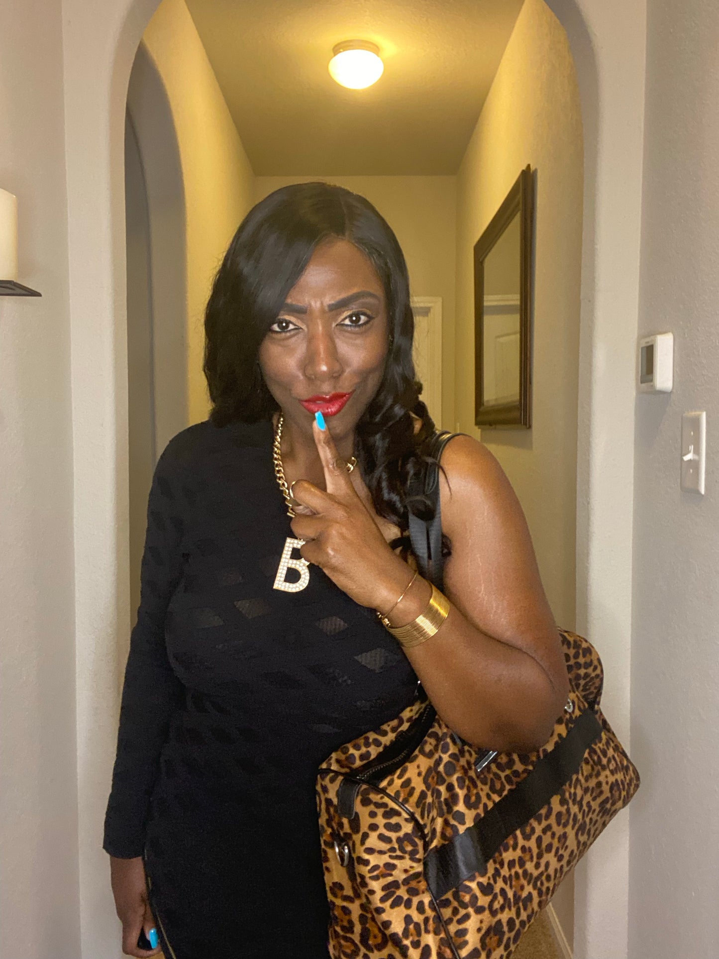 Women’s Leopard Duffel Overnight Bag