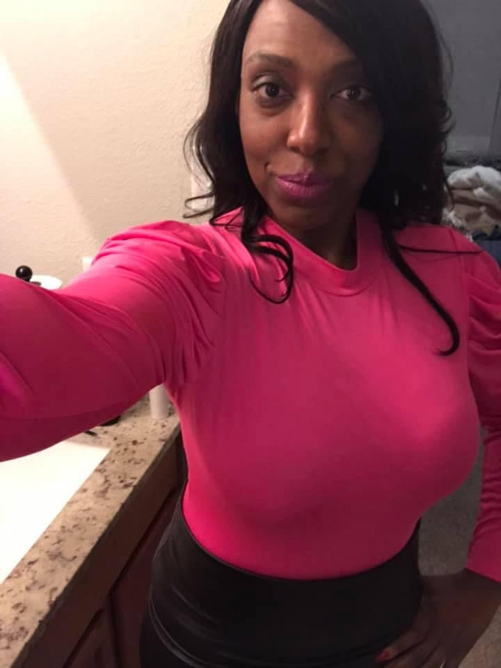 Women's New Long Puff Sleeve Mock Neck Fuchsia Bodysuit