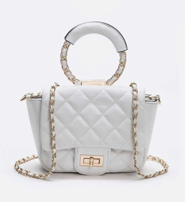 Top Handle Quilted Iconic Shoulder Bag