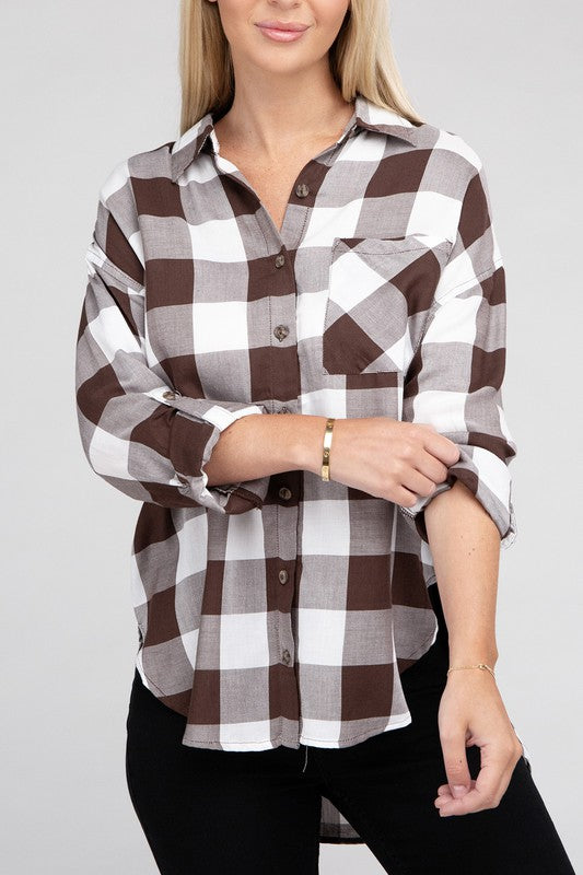 Women's Classic Plaid Flannel Shirt