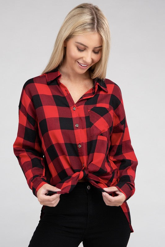 Women's Classic Plaid Flannel Shirt