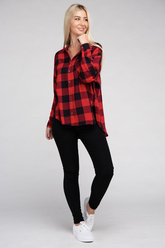 Women's Classic Plaid Flannel Shirt