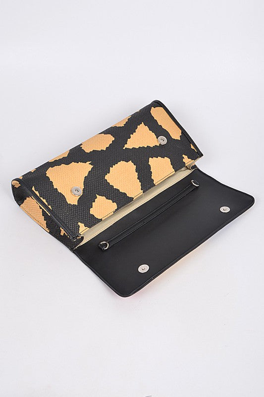 Animal Print Clutch with Color Palette