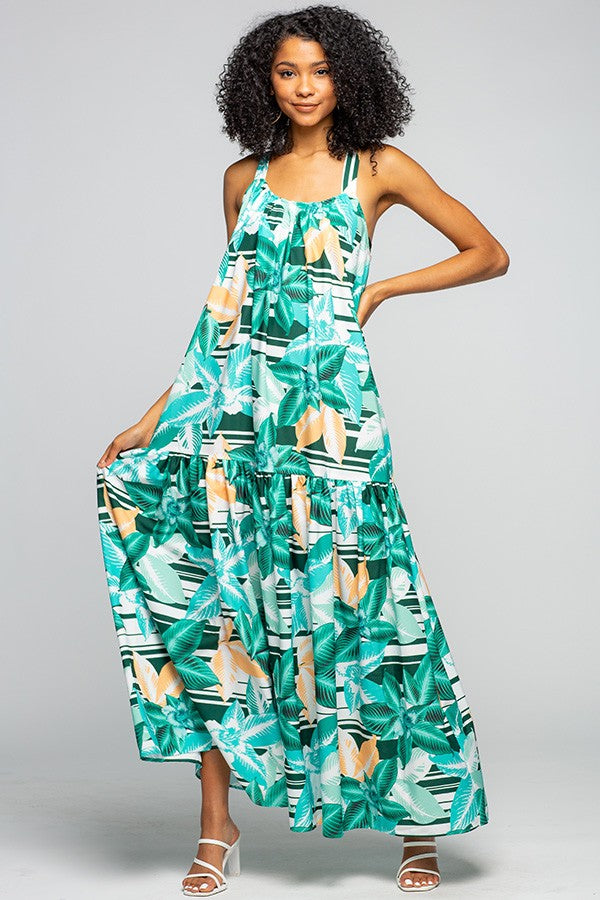 Women's Bottom Floral Maxi Dress