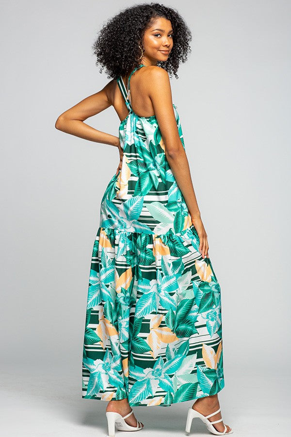 Women's Bottom Floral Maxi Dress