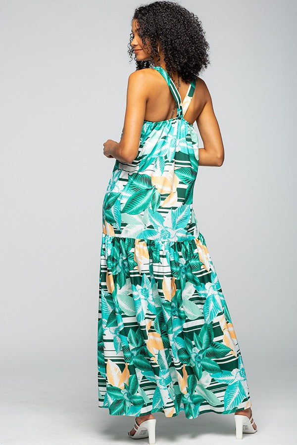 Women's Bottom Floral Maxi Dress