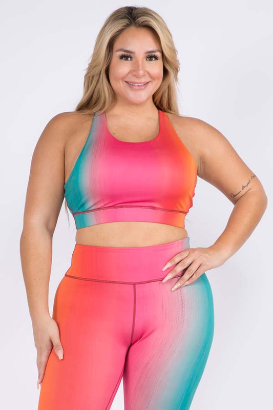 Sunny Haze Tie-Dye Activewear Sports Bra