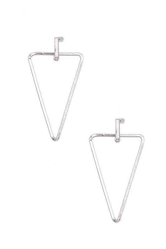 Triangle Cut Out Dangle Earrings