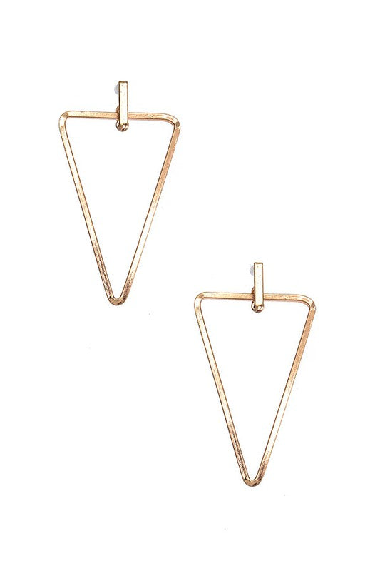 Triangle Cut Out Dangle Earrings