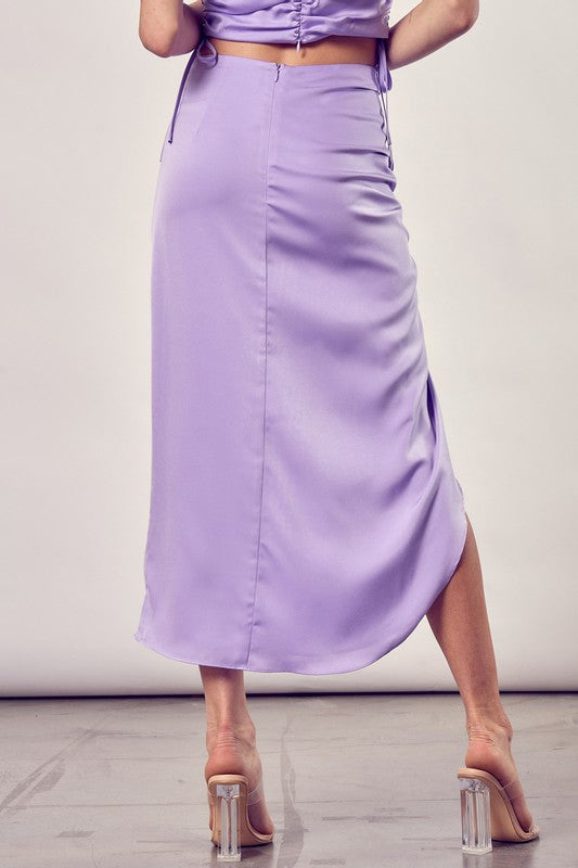 Women's Side Gathered Skirt