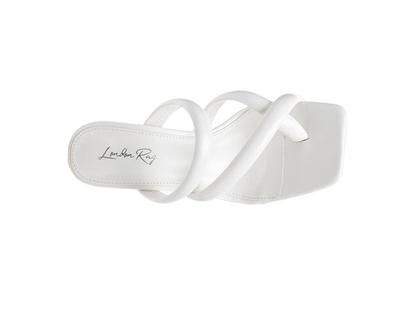 Clear Heel Toe Ring Slides