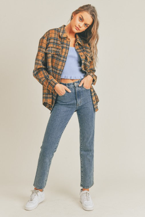 Women's Plaid Flannel Shacket