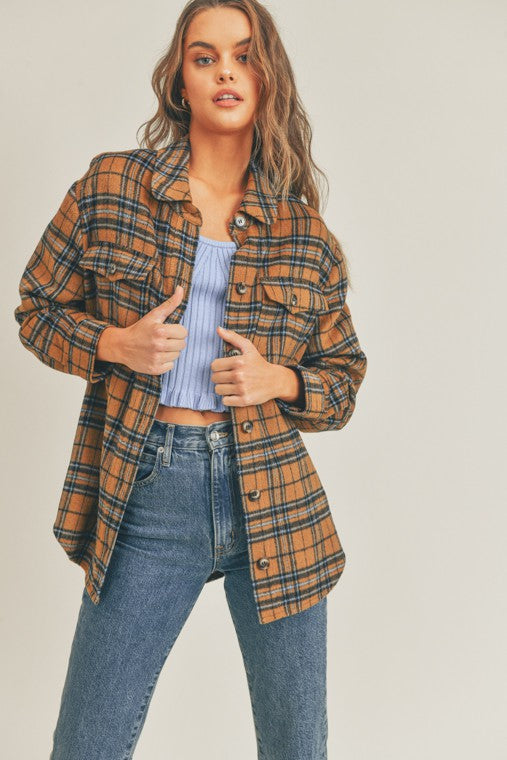 Women's Plaid Flannel Shacket