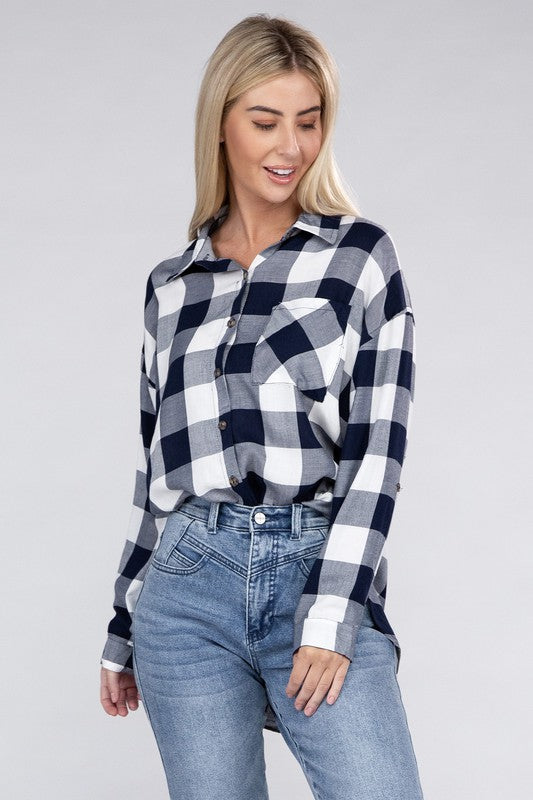 Women's Classic Plaid Flannel Shirt