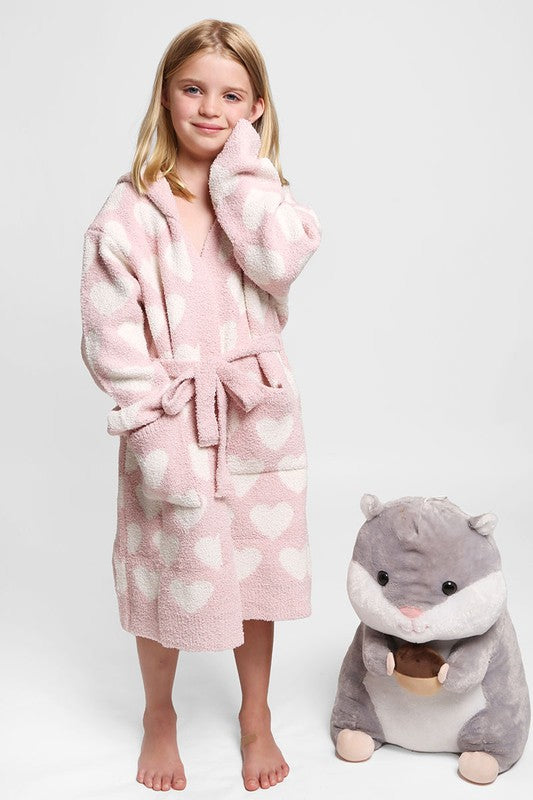 Children's Multi Print Luxury Soft Hooded Robe