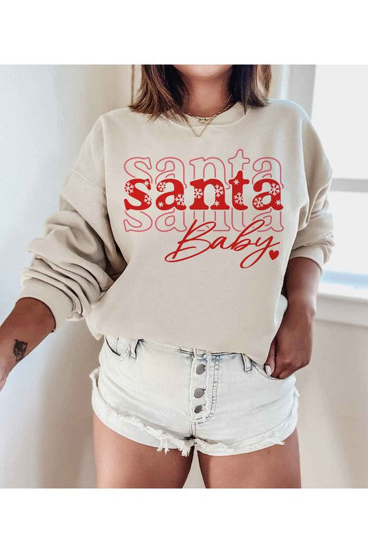 Santa Baby Christmas Graphic Sweatshirt