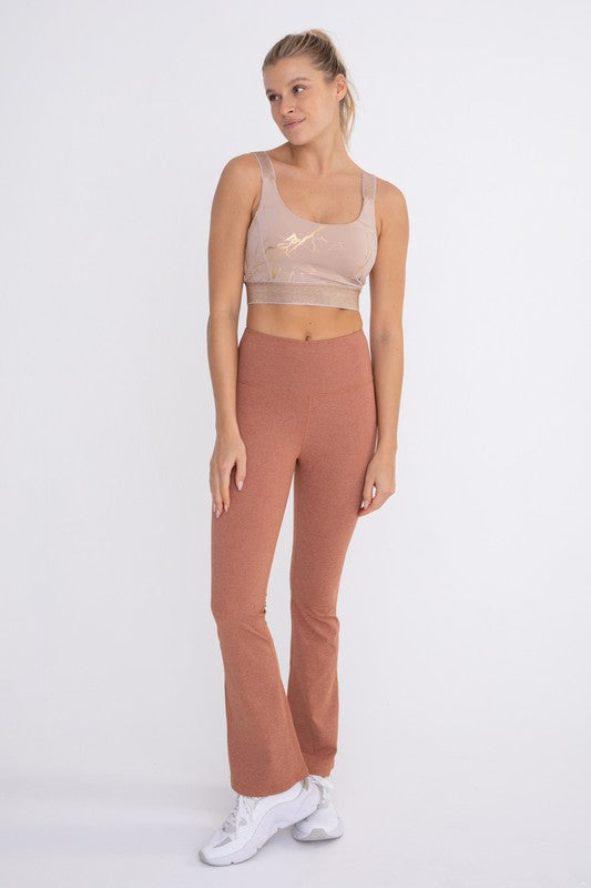 Flare Swoop Back High-Waisted Leggings