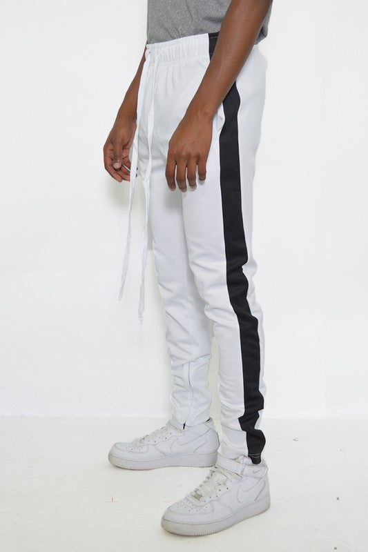 Men's Slim Fit Single Stripe Track Pant
