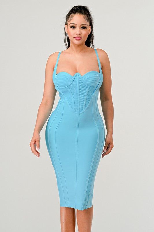 Athina corset bandage mini dress